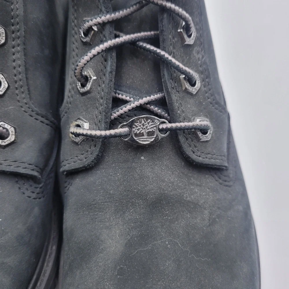 Timberland Nellie Double Waterproof Ankle Boots Black‎ Nubuck Leather Womens 7.5